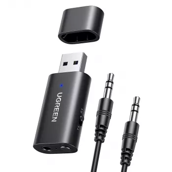 UGREEN Bluetooth garso adapteris UGR1207BLK Bluetooth 5.1 su 3,5 mm AUX išėjimu