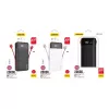 Powerbank Dudao K1Pro 20000mAh 15W su 4 integruotais kabeliais, juoda