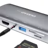 Dėklas nešiojamam kompiuteriui DUDAO A15PRO 11-in-1 USB 3.2 Gen 1 Type-A Type-C pilka
