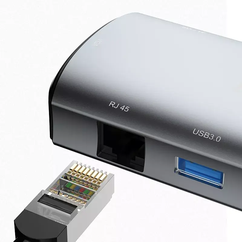 Dėklas nešiojamam kompiuteriui DUDAO A15PRO 11-in-1 USB 3.2 Gen 1 Type-A Type-C pilka