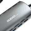 Dėklas nešiojamam kompiuteriui DUDAO A15PRO 11-in-1 USB 3.2 Gen 1 Type-A Type-C pilka
