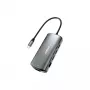 Dėklas nešiojamam kompiuteriui DUDAO A15PRO 11-in-1 USB 3.2 Gen 1 Type-A Type-C pilka