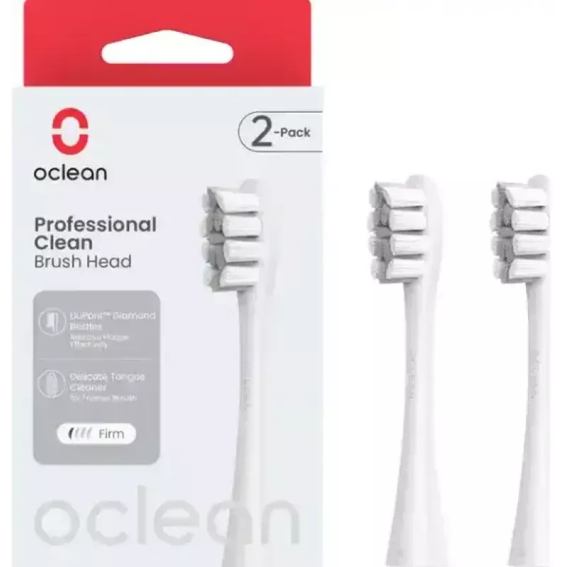 Pakeičiamos dantų šepetėlio galvutės OCLEAN P1C10 pilkos, 2 vnt.