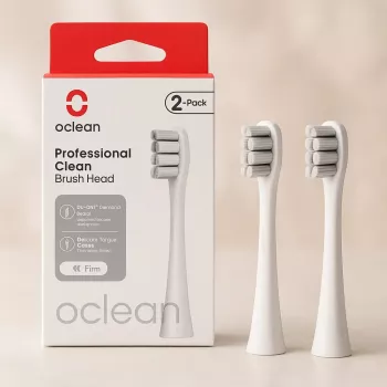 Pakeičiamos dantų šepetėlio galvutės OCLEAN P1C10 pilkos, 2 vnt.