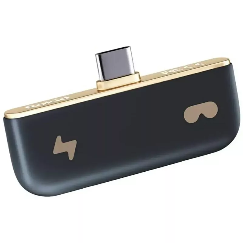 USB-C adapteris Rokid UNB23010 — 2x USB-C prievadai, juodas