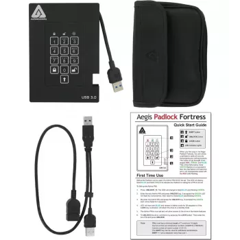 Išorinis kietasis diskas Apricorn 1TB USB Type-A 3.2 Gen 1 Aegis Padlock Fortress
