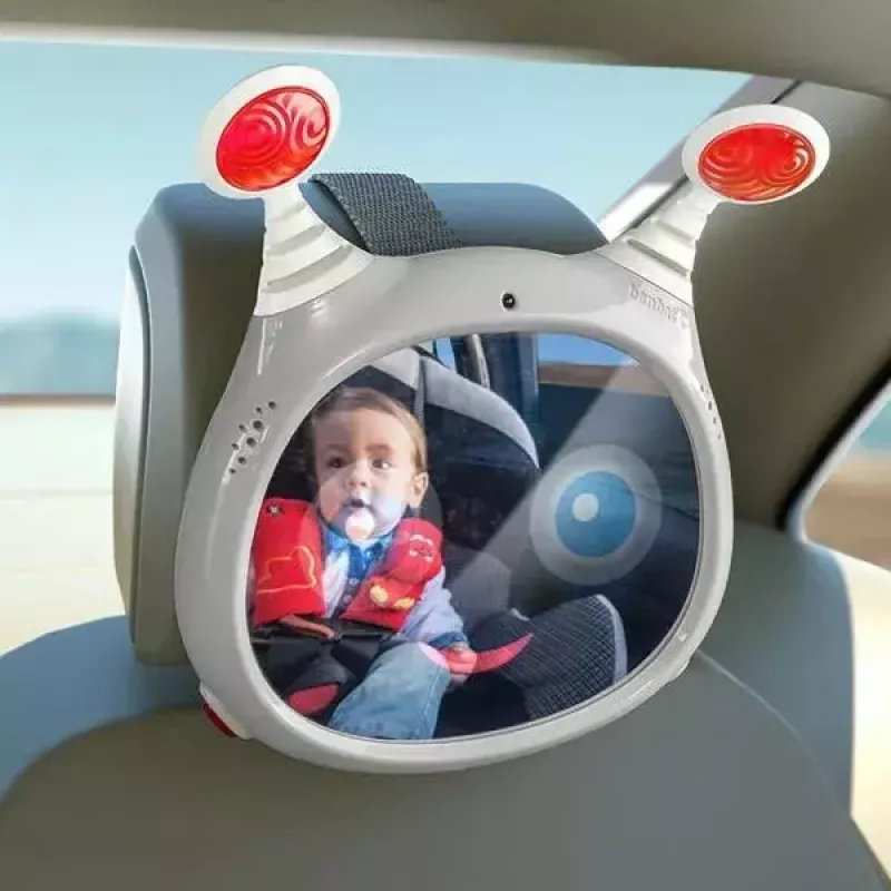 Benbat OLY pilkas automobilinis veidrodėlis kūdikiams, montuojamas ant galvos atramos