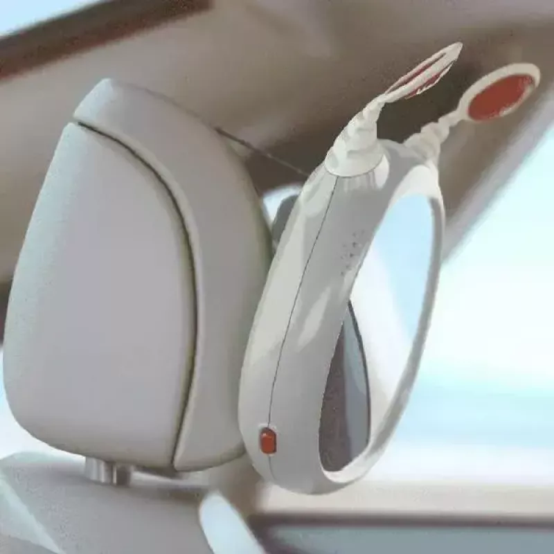 Benbat OLY pilkas automobilinis veidrodėlis kūdikiams, montuojamas ant galvos atramos