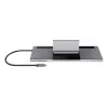 Deltaco USBC-DOCK2 belaidis dokas nešiojamam kompiuteriui, USB 3.2 Gen 1 Type-C, pilkas