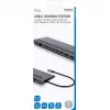 Deltaco USBC-DOCK2 belaidis dokas nešiojamam kompiuteriui, USB 3.2 Gen 1 Type-C, pilkas