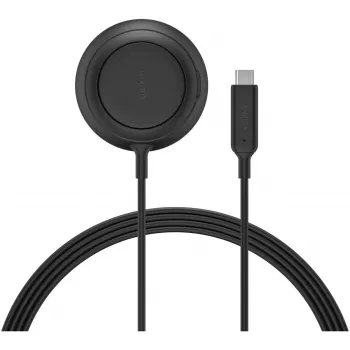 Belaidžio įkrovimo padėklas Belkin UltraCharge 25W Qi2 su integruota kojelė, Baltas
