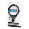 Padidinamasis stiklas Carson LumiCraft 2x su LED apšvietimu, baterijomis, juodas, 135×23×226 mm
