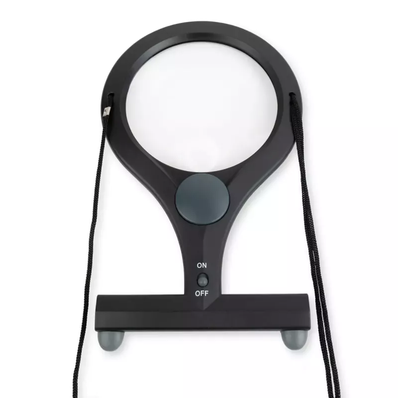 Padidinamasis stiklas Carson LumiCraft 2x su LED apšvietimu, baterijomis, juodas, 135×23×226 mm