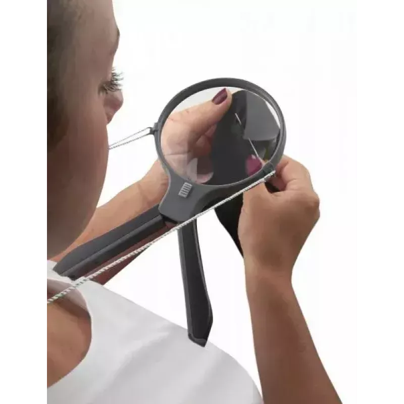 Didinamasis stiklas Carson Split Handle HF-11 – 3,5× rankinis didintuvas, juodas/skaidrus, AAA baterija