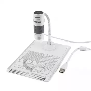 Skaitmeninis mikroskopas Carson EFLEX 300x, 75–300x didinimas, 1600×1200 kamera, pilkai baltas