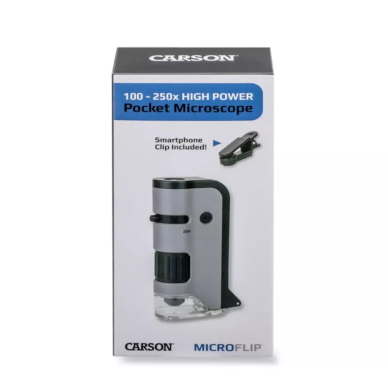 Skaitmeninis mikroskopas Carson MICROFLIP 250x Juodas Nerūdijantis plienas