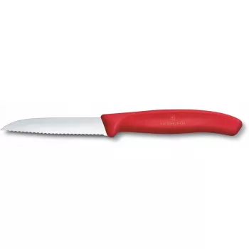 Virtuvinis peilis Victorinox Swiss Classic 8 cm daržovių peilis, raudona rankena