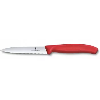 Virtuvinis peilis Victorinox Swiss Classic 10 cm daržovių peilis, raudona rankena