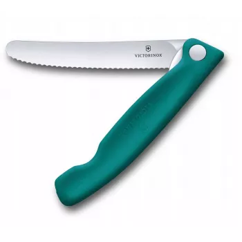 Sulankstomas daržovių peilis Victorinox Swiss Classic 6.78 žalias