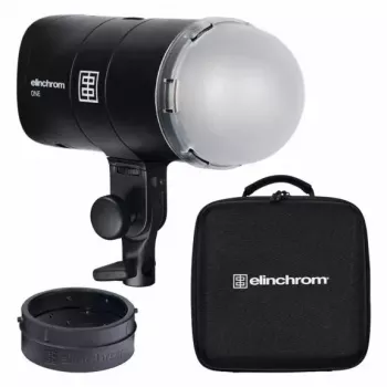 Elinchrom ONE (Juoda) – kompaktiška baterijomis maitinama blykstė, 131 Ws