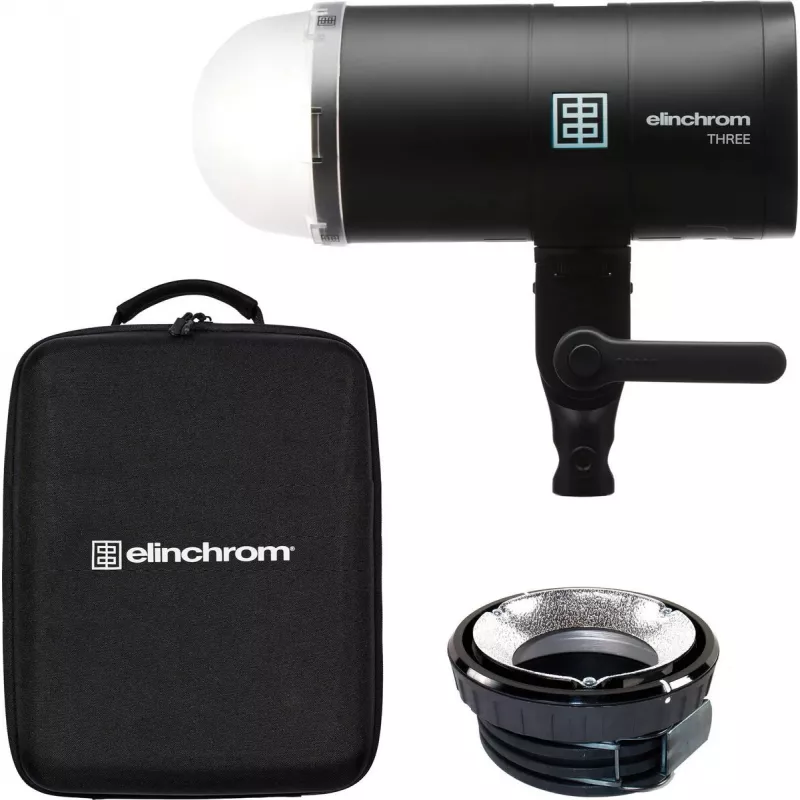 Studijinis blykstės rinkinys Elinchrom THREE 400Ws, didelės spartos sinchronizacija iki 1/8000s
