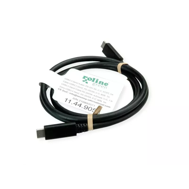 USB-C kabelis VALUE 11.99.9057 USB 3.2 Gen 2 0,5 m juodas