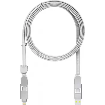 Laidas Rolling Square inCharge XL XLM02R 2m Baltas – USB įkrovimo ir duomenų laidas