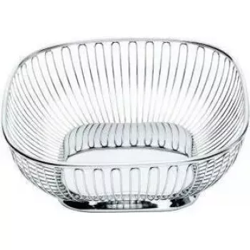 Alessi 845 kvadratinis krepšelis patiekimui, nerūdijantis plienas, 230x230 mm