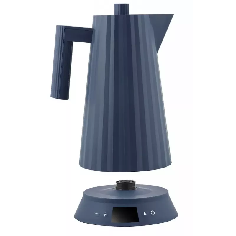 Elektrinis virdulys Alessi Plissé 1,0 L 2200 W mėlynas, termoplastinė derva, paslėptas pagrindas, automatinis išsijungimas