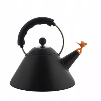 Virdulys ALESSI 9093 BB juodas – virdulys ant viryklės, švilpukas, nerūdijantis plienas, 2,2 L