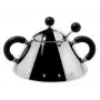 Cukrinė Alessi 9097 B nerūdijantis plienas juoda ir nerūdijančio plieno spalva, aukštis 80 mm, skersmuo 10,5 cm