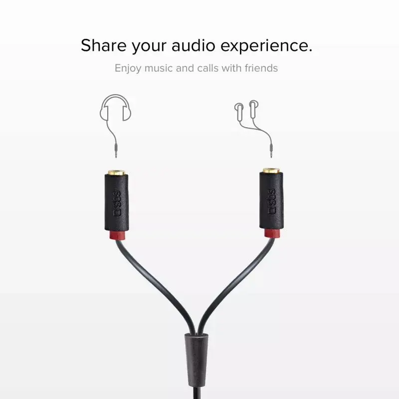 SBS Audio stereo kabelis 3,5 mm lizdu su dalikliu