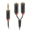 SBS Audio stereo kabelis 3,5 mm lizdu su dalikliu
