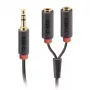 SBS Audio stereo kabelis 3,5 mm lizdu su dalikliu