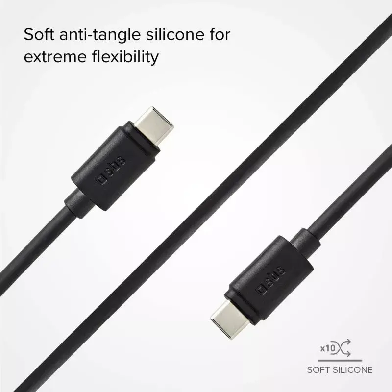 Duomenų ir įkrovimo laidas SBS TECABLETCC31K USB C 1,5 m USB 3.2 Gen 1