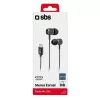 Ausinės SBS TEEARTYCK laidinės, USB Type-C, juodos