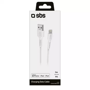 Lightning laidas SBS TECABLEUSBIP5389W 3m baltas USB A