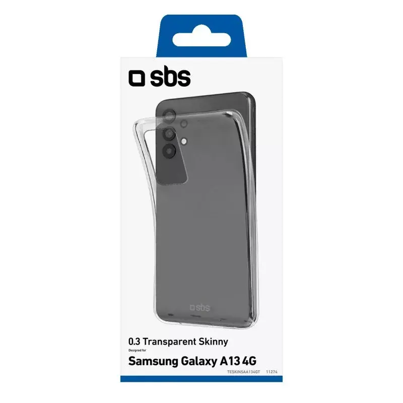 SBS TESKINSAA134GT permatomas dėklas Samsung Galaxy A13 4G ir panašiems 6,6 colio telefonams