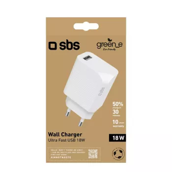 SBS GRETR1USB18W universalus 18W greitasis kroviklis su Power Delivery, baltas