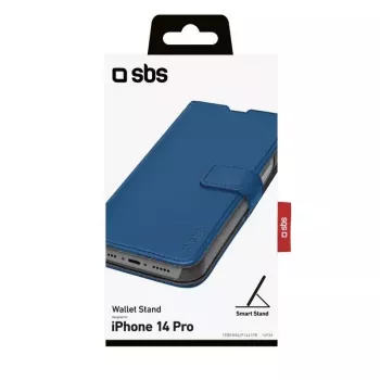 Dėklas su pinigine SBS TEBKWALIP1461PB, skirtas iPhone 14 Pro, 15,5 cm, mėlynas