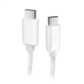 USB-C į USB-C laidas SBS Mobile TECABLETISSUETCCG, USB 2.0, 1,5 m, baltas