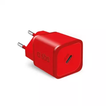 SBS Mobile TETRGAN1C20R – 20 W USB-C sieninis įkroviklis (raudonas)