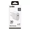 SBS Mobile TETR1CPD30 – USB Type-C sieninis įkroviklis 30 W, baltas