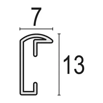 Vieno nuotraukos rėmelis ZEP AL1S2 aliuminis sidabrinis 137x187 mm
