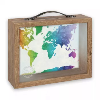 Taupyklė ZEP RM4545 ruda stiklas mediena metalas 210x65x170 mm