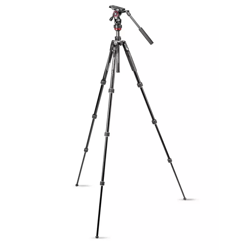 Tripod Manfrotto MVKBFRT-LIVE skaitmeniniams/filmavimo fotoaparatams 3 kojos Juoda Raudona Sidabrinė