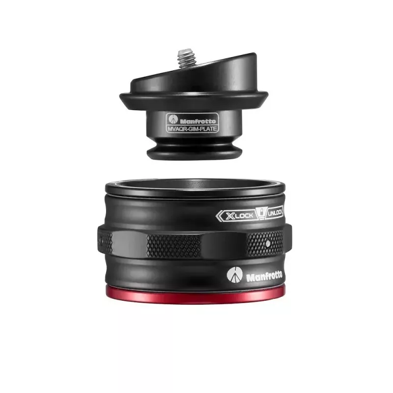 Manfrotto MVAQR-GIM-PLATE tvirtinimo plokštė, aliuminis, juoda, 50 mm x 35 mm