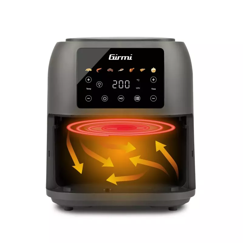 Karšto oro gruzdintuvė Girmi FG92 8 L 1700 W Pilka