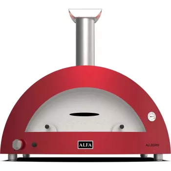 Medžiu kūrenama picos krosnelė Alfa Forni Moderno 5 Pizze Raudona – 5 picų talpa