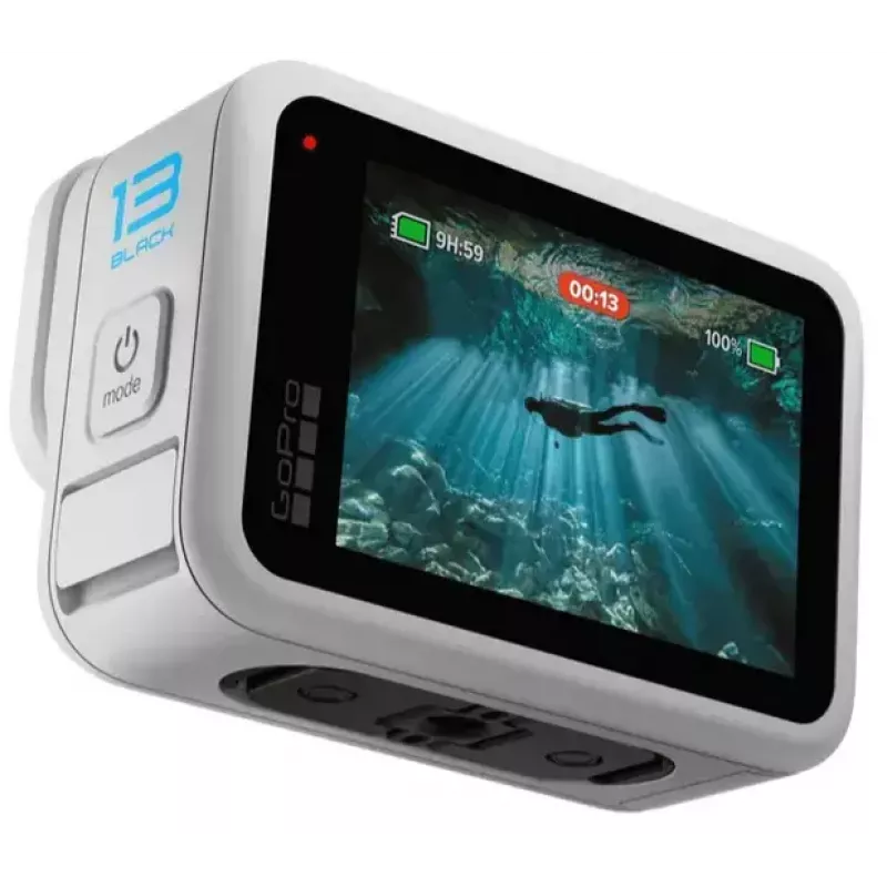Veiksmo kamera GoPro HERO13 Black – 5.3K Ultra HD, 27,6 MP CMOS, 240 kadrų/s, Wi‑Fi, GPS, įmontuotas LCD, stereo garsas